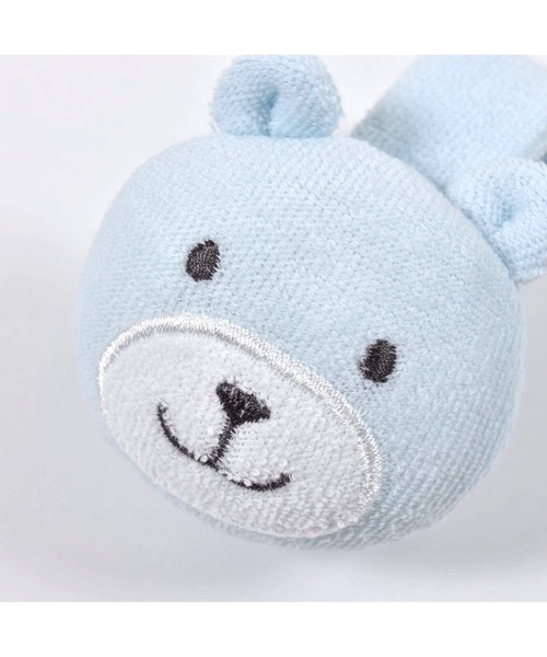 birthday party（バースデイパーティー）の「birthday party/ウサギ クマ ネコ アニマル ガラガラ リスト ラトル ベビー（その他ベビー用品・キッズ・ホワイト/レッド/オフホワイト・FREE）」の7枚目の写真