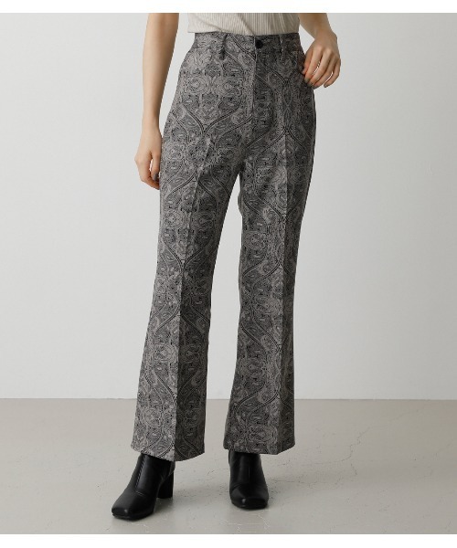 AZUL by moussy(アズールバイマウジー)の「VENUS DAMASK PANTS/ヴィーナスダマスクパンツ(その他パンツ・レディース・ブラック系その他/ブラウン系その他・SMALL/MEDIUM)」の2枚目の写真