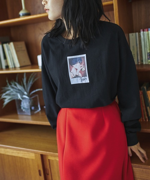 VACANCY（ヴァカンシー）の「【Bunjo×VACANCY】フォトイラストBIGロンTee（Tシャツ/カットソー・レディース・ホワイト/ブラック・FREE）」の14枚目の写真