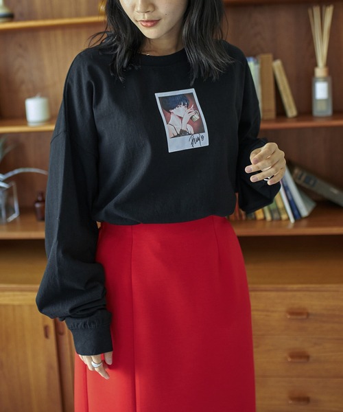 VACANCY（ヴァカンシー）の「【Bunjo×VACANCY】フォトイラストBIGロンTee（Tシャツ/カットソー・レディース・ホワイト/ブラック・FREE）」の13枚目の写真