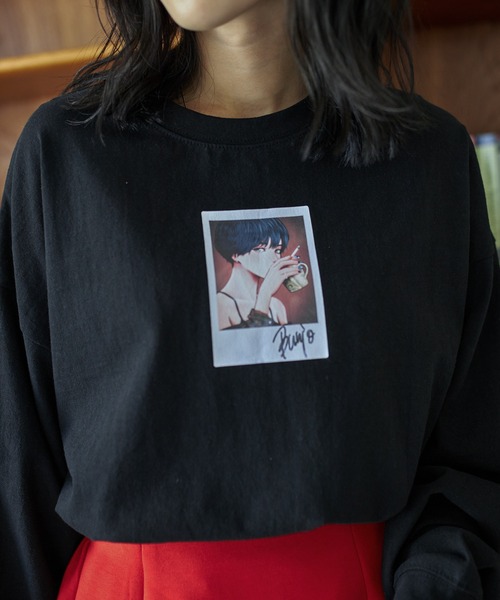 VACANCY（ヴァカンシー）の「【Bunjo×VACANCY】フォトイラストBIGロンTee（Tシャツ/カットソー・レディース・ホワイト/ブラック・FREE）」の15枚目の写真