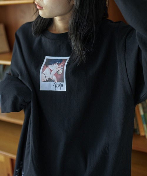 VACANCY（ヴァカンシー）の「【Bunjo×VACANCY】フォトイラストBIGロンTee（Tシャツ/カットソー・レディース・ホワイト/ブラック・FREE）」の16枚目の写真