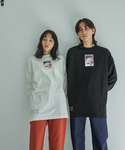 VACANCY（ヴァカンシー）の「【Bunjo×VACANCY】フォトイラストBIGロンTee（Tシャツ/カットソー・レディース・ホワイト/ブラック・FREE）」の11枚目の写真