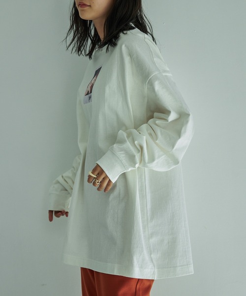 VACANCY（ヴァカンシー）の「【Bunjo×VACANCY】フォトイラストBIGロンTee（Tシャツ/カットソー・レディース・ホワイト/ブラック・FREE）」の5枚目の写真