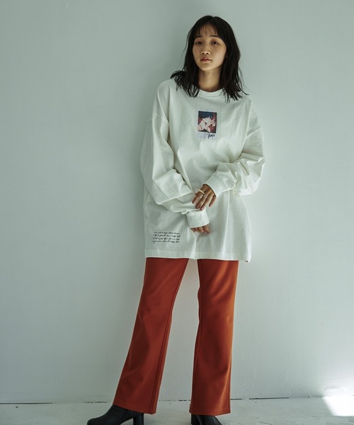 VACANCY（ヴァカンシー）の「【Bunjo×VACANCY】フォトイラストBIGロンTee（Tシャツ/カットソー・レディース・ホワイト/ブラック・FREE）」の9枚目の写真
