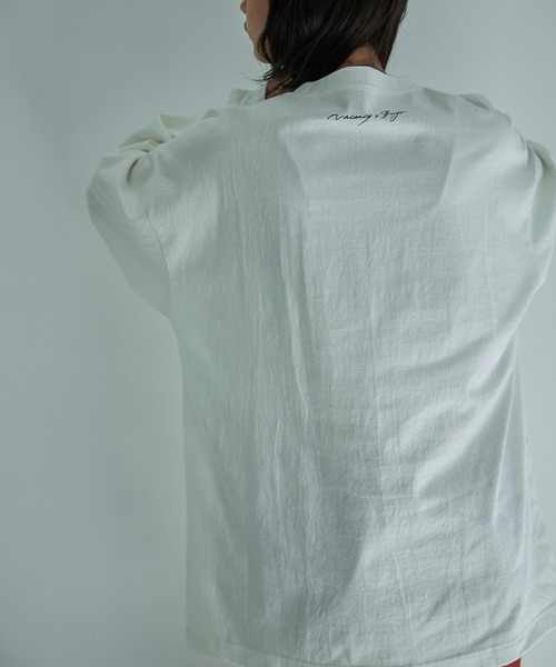 VACANCY（ヴァカンシー）の「【Bunjo×VACANCY】フォトイラストBIGロンTee（Tシャツ/カットソー・レディース・ホワイト/ブラック・FREE）」の6枚目の写真