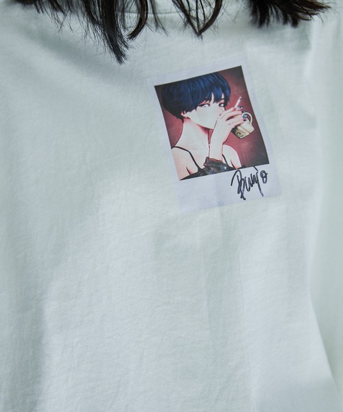 VACANCY（ヴァカンシー）の「【Bunjo×VACANCY】フォトイラストBIGロンTee（Tシャツ/カットソー・レディース・ホワイト/ブラック・FREE）」の7枚目の写真