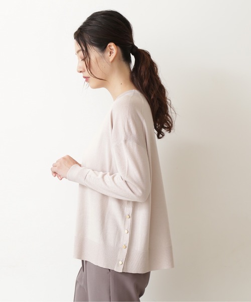 NATURAL BEAUTY BASIC(ナチュラルビューティーベーシック)の「オータムカラーニット クルーネック/0171270912(ニット/セーター・レディース・カーキ/ピンク/ブルー/ベージュ・MEDIUM)」の19枚目の写真