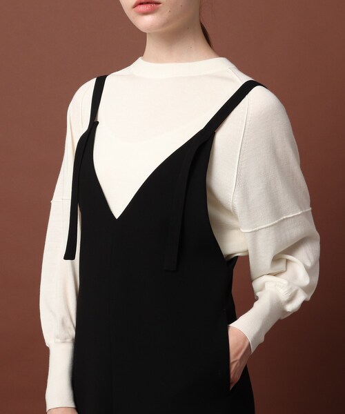 DRESSTERIOR（ドレステリア）の「◆【otonaMUSE11月号掲載】【洗える】キャミソールサロペット（サロペット/オーバーオール・レディース・ブラック/オフホワイト・38/36）」の14枚目の写真