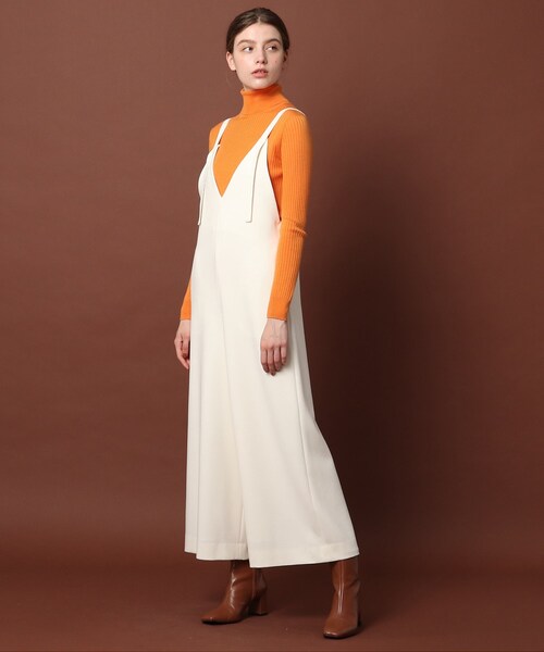 DRESSTERIOR（ドレステリア）の「◆【otonaMUSE11月号掲載】【洗える】キャミソールサロペット（サロペット/オーバーオール・レディース・ブラック/オフホワイト・38/36）」の4枚目の写真