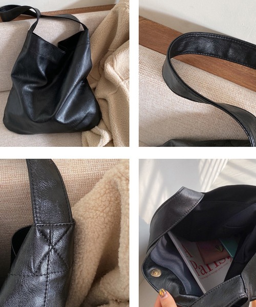 TABI PAL（タビパル）の「柔らかい　大容量　ショルダーバッグ（ショルダーバッグ・レディース・ブラック/グレー/ブラウン/ワインレッド・FREE）」の13枚目の写真