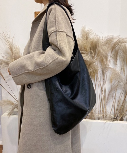 TABI PAL（タビパル）の「柔らかい　大容量　ショルダーバッグ（ショルダーバッグ・レディース・ブラック/グレー/ブラウン/ワインレッド・FREE）」の12枚目の写真