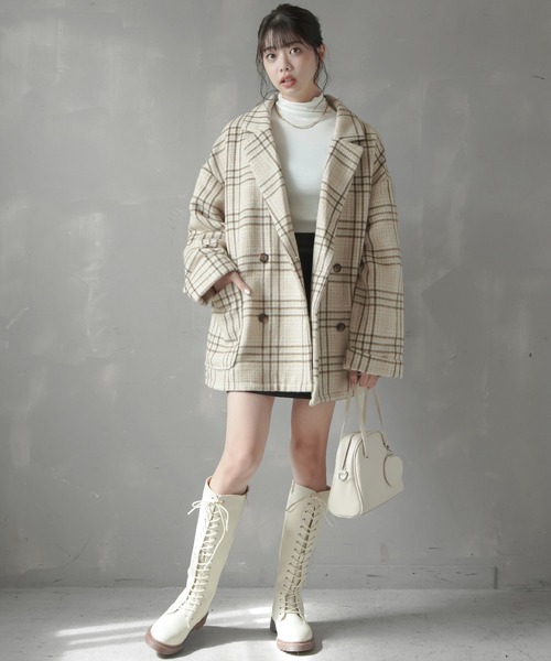 SPINNS（スピンズ）の「【2WAY仕様】フェイクレザーボストンショルダーバッグ（ハンドバッグ・レディース・ブラック/アイボリー・ONESIZE）」の19枚目の写真