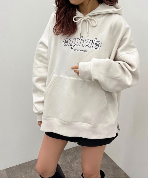 apres jour mignon(アプレジュールミニョン)の「ロゴフーディー 【ZOZOTOWN限定アイテム】【9PO】(パーカー・レディース・ブラック/アイボリー/オートミール/ダークブルー・X-LARGE/フリー)」の20枚目の写真