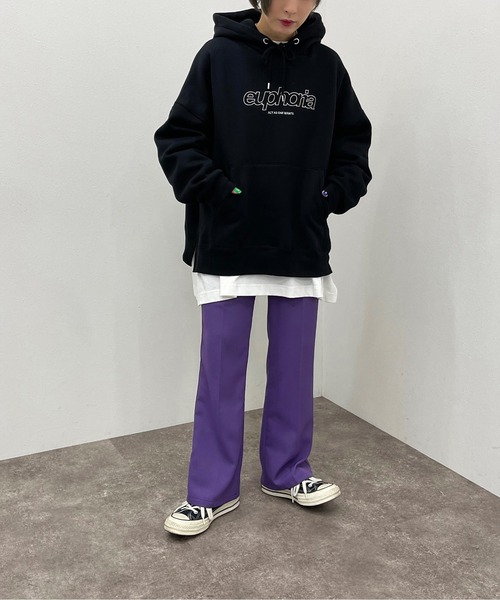 apres jour mignon(アプレジュールミニョン)の「ロゴフーディー 【ZOZOTOWN限定アイテム】【9PO】(パーカー・レディース・ブラック/アイボリー/オートミール/ダークブルー・X-LARGE/フリー)」の17枚目の写真