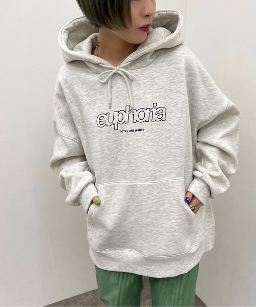 apres jour mignon(アプレジュールミニョン)の「ロゴフーディー 【ZOZOTOWN限定アイテム】【9PO】(パーカー・レディース・ブラック/アイボリー/オートミール/ダークブルー・X-LARGE/フリー)」の6枚目の写真
