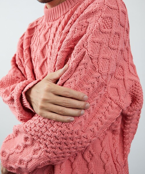 FREAK'S STORE フリークス ケーブル編み セーター ニット M 長袖 フリークスストア FREAKS STORE ニット ワイドパンツ ケーブル編み