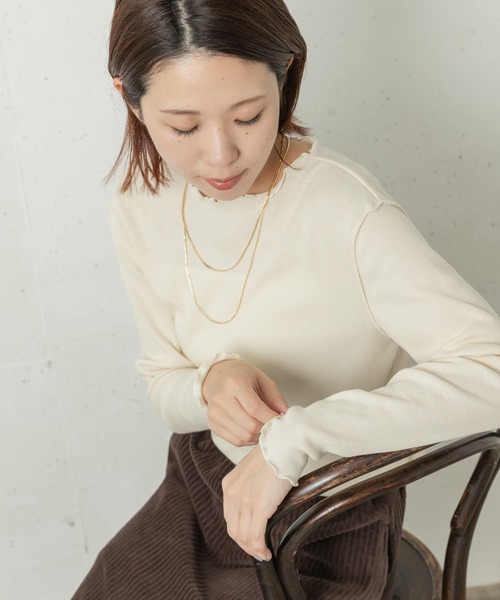 URBAN RESEARCH Sonny Label(アーバンリサーチサニーレーベル)の「ULTRA THERMOクルーネックプルオーバー(Tシャツ/カットソー・レディース・オフホワイト/グレー/ブラック・FREE)」の15枚目の写真