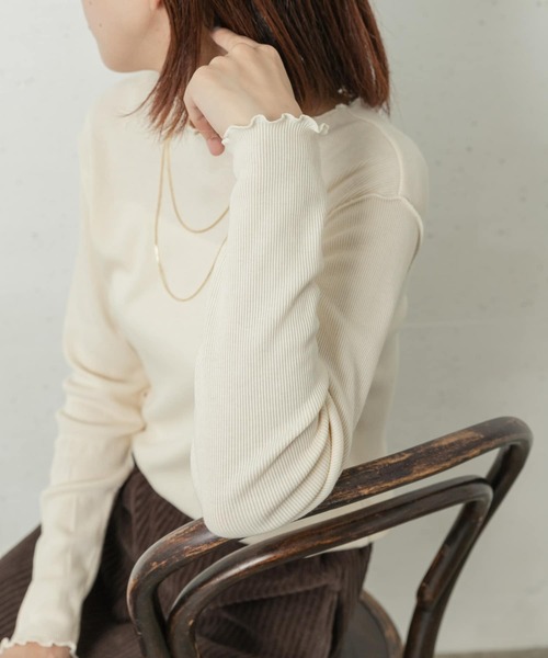 URBAN RESEARCH Sonny Label(アーバンリサーチサニーレーベル)の「ULTRA THERMOクルーネックプルオーバー(Tシャツ/カットソー・レディース・オフホワイト/グレー/ブラック・FREE)」の18枚目の写真