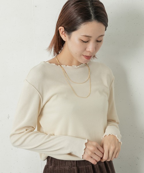 URBAN RESEARCH Sonny Label(アーバンリサーチサニーレーベル)の「ULTRA THERMOクルーネックプルオーバー(Tシャツ/カットソー・レディース・オフホワイト/グレー/ブラック・FREE)」の7枚目の写真
