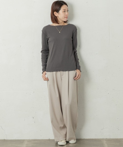 URBAN RESEARCH Sonny Label(アーバンリサーチサニーレーベル)の「ULTRA THERMOクルーネックプルオーバー(Tシャツ/カットソー・レディース・オフホワイト/グレー/ブラック・FREE)」の4枚目の写真