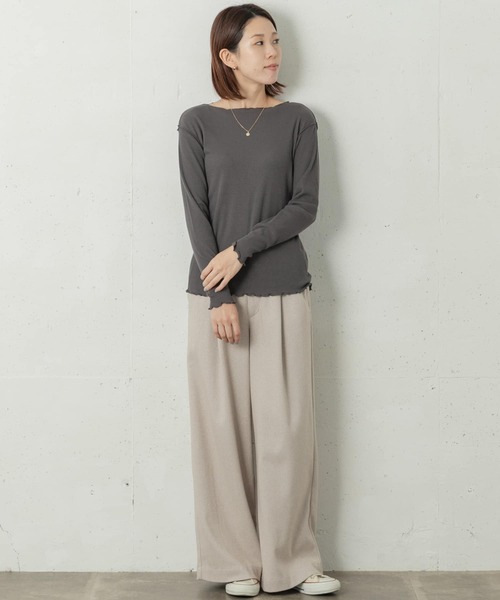 URBAN RESEARCH Sonny Label(アーバンリサーチサニーレーベル)の「ULTRA THERMOクルーネックプルオーバー(Tシャツ/カットソー・レディース・オフホワイト/グレー/ブラック・FREE)」の10枚目の写真
