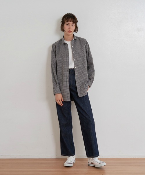 TOKYO SHIRTS(トウキョウシャツ)の「ラウンドテール 長袖カジュアルシャツ(販売停止中)(シャツ/ブラウス・レディース・ライトグレー/ネイビー/アイボリー/ダークオレンジ・LL/M/L)」の22枚目の写真