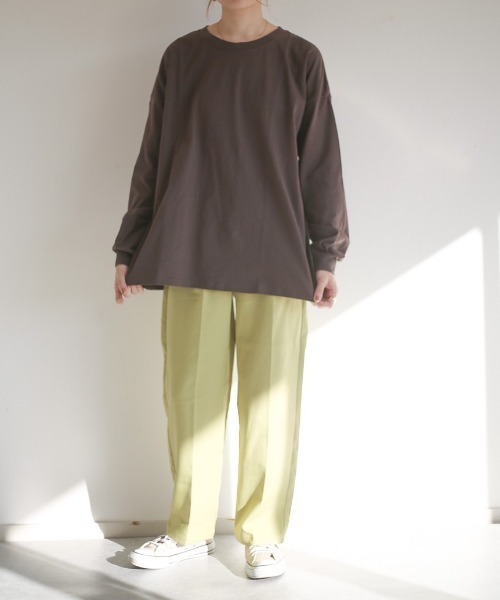 spoon store（スプーンストア）の「ゆったり長袖Tシャツ（Tシャツ/カットソー・レディース・ホワイト/ブルー系その他/チャコール/ライトブルー/ベージュ系その他/カーキ/アイボリー・MEDIUM/フリー）」の17枚目の写真