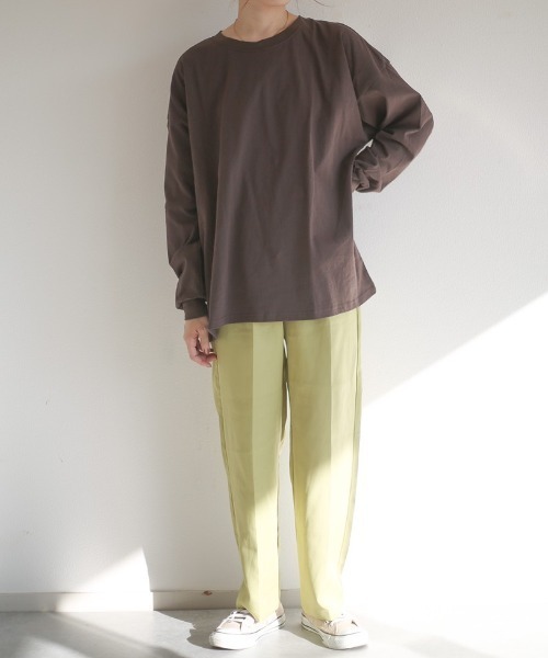 spoon store（スプーンストア）の「ゆったり長袖Tシャツ（Tシャツ/カットソー・レディース・ホワイト/ブルー系その他/チャコール/ライトブルー/ベージュ系その他/カーキ/アイボリー・MEDIUM/フリー）」の18枚目の写真