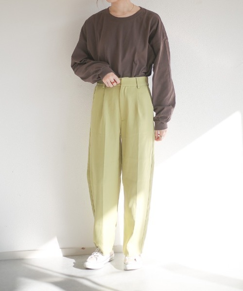 spoon store（スプーンストア）の「ゆったり長袖Tシャツ（Tシャツ/カットソー・レディース・ホワイト/ブルー系その他/チャコール/ライトブルー/ベージュ系その他/カーキ/アイボリー・MEDIUM/フリー）」の20枚目の写真