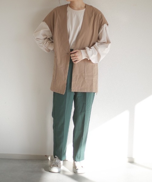 spoon store（スプーンストア）の「ゆったり長袖Tシャツ（Tシャツ/カットソー・レディース・ホワイト/ブルー系その他/チャコール/ライトブルー/ベージュ系その他/カーキ/アイボリー・MEDIUM/フリー）」の10枚目の写真