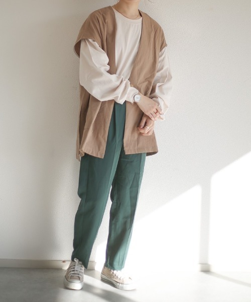 spoon store（スプーンストア）の「ゆったり長袖Tシャツ（Tシャツ/カットソー・レディース・ホワイト/ブルー系その他/チャコール/ライトブルー/ベージュ系その他/カーキ/アイボリー・MEDIUM/フリー）」の11枚目の写真