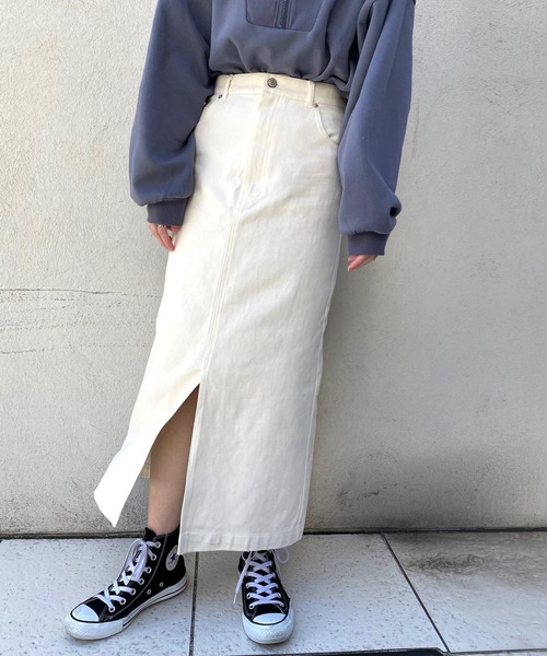 ＪＵＧＬＡＮＳ（ユグランス）の「☆ 着回し力抜群。スリット入りタイトロングスカート（スカート・レディース・ブラウン/グレー/アイボリー・FREE）」の8枚目の写真
