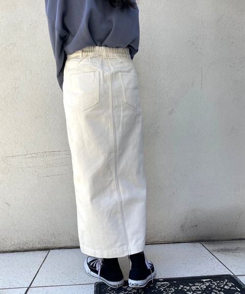 ＪＵＧＬＡＮＳ（ユグランス）の「☆ 着回し力抜群。スリット入りタイトロングスカート（スカート・レディース・ブラウン/グレー/アイボリー・FREE）」の10枚目の写真