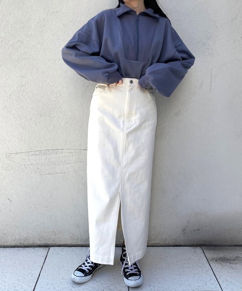 ＪＵＧＬＡＮＳ（ユグランス）の「☆ 着回し力抜群。スリット入りタイトロングスカート（スカート・レディース・ブラウン/グレー/アイボリー・FREE）」の14枚目の写真