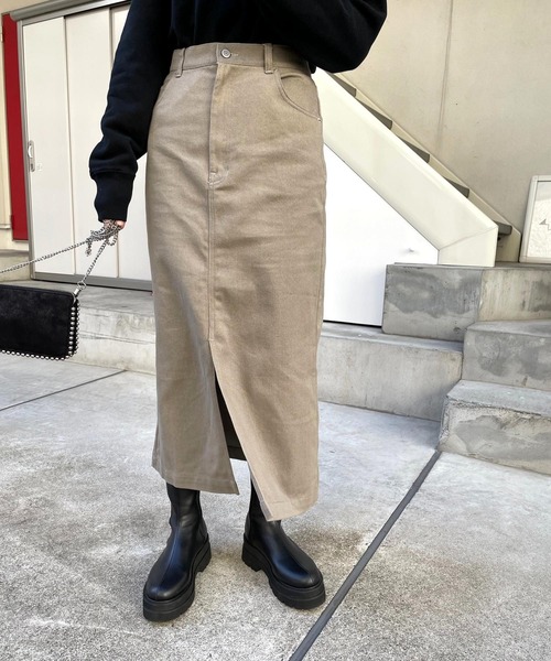 ＪＵＧＬＡＮＳ（ユグランス）の「☆ 着回し力抜群。スリット入りタイトロングスカート（スカート・レディース・ブラウン/グレー/アイボリー・FREE）」の21枚目の写真