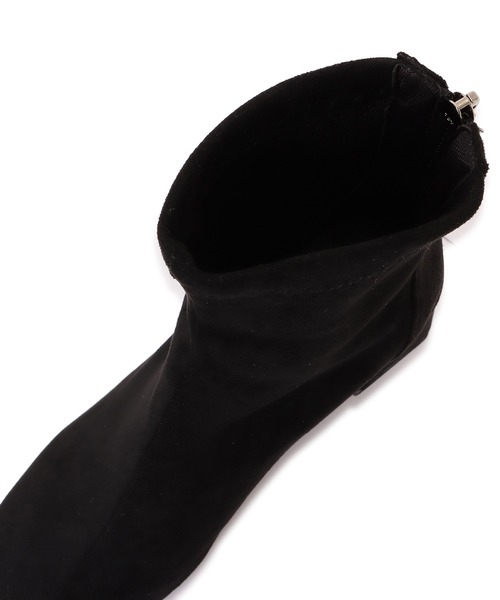 Lace Ladies（レースレディース）の「スクエアトゥ 太ヒールショートブーツ（ブーツ・レディース・ブラック/アイボリー/ベージュ/ブラック系2/ブラウン系2・22.5/23/23.5/24/24.5/25）」の11枚目の写真