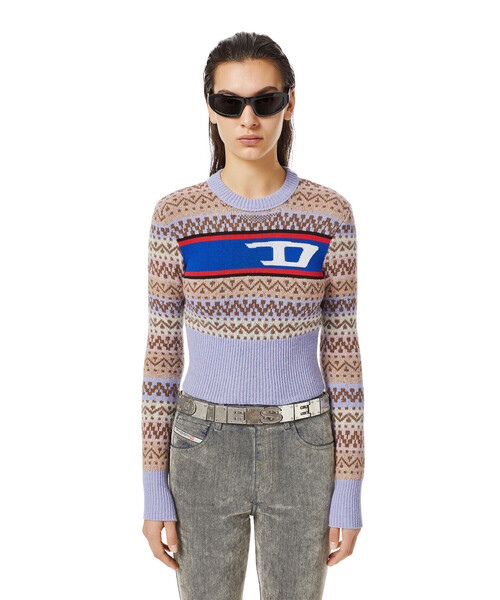 DIESEL（ディーゼル）の「レディース ニット セーター トップス ショート丈（ニット/セーター・レディース・ホワイト系その他/ブルー系その他・MEDIUM/SMALL/X-LARGE/LARGE）」の20枚目の写真