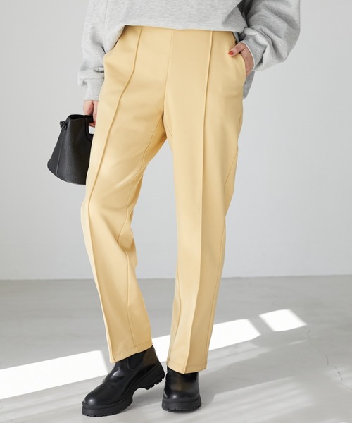 Green　Parks（グリーンパークス）の「あったか らくらくスレンダーパンツ＊（その他パンツ・レディース・ブラック/イエロー/グリーン/クリーム/ダークブルー・FREE）」の5枚目の写真