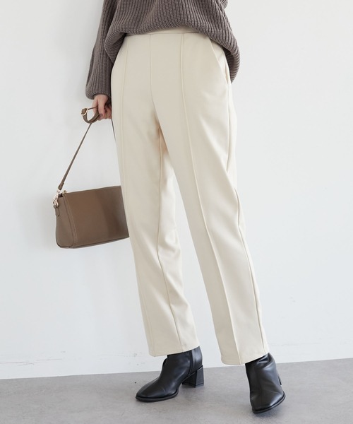 Green　Parks（グリーンパークス）の「あったか らくらくスレンダーパンツ＊（その他パンツ・レディース・ブラック/イエロー/グリーン/クリーム/ダークブルー・FREE）」の3枚目の写真