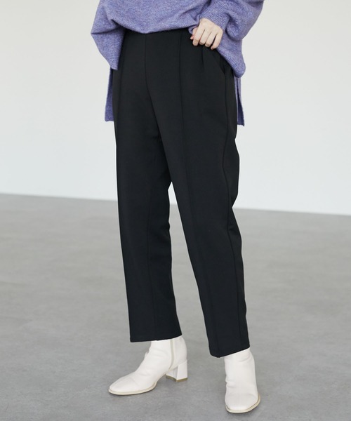 Green　Parks（グリーンパークス）の「あったか らくらくスレンダーパンツ＊（その他パンツ・レディース・ブラック/イエロー/グリーン/クリーム/ダークブルー・FREE）」の2枚目の写真