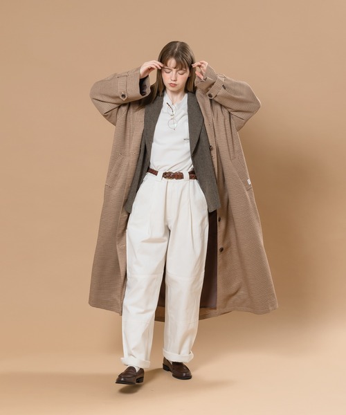 MUHET（ミュエータ）の「切り替えタックワイドパンツ（チノパンツ・レディース・ブラック/ダークブラウン/オフホワイト/ライトグリーン・SMALL/MEDIUM/X-LARGE）」の16枚目の写真