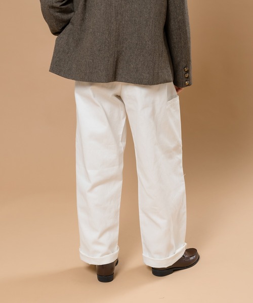 MUHET（ミュエータ）の「切り替えタックワイドパンツ（チノパンツ・レディース・ブラック/ダークブラウン/オフホワイト/ライトグリーン・SMALL/MEDIUM/X-LARGE）」の14枚目の写真