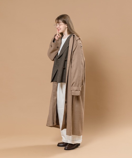 MUHET（ミュエータ）の「切り替えタックワイドパンツ（チノパンツ・レディース・ブラック/ダークブラウン/オフホワイト/ライトグリーン・SMALL/MEDIUM/X-LARGE）」の22枚目の写真