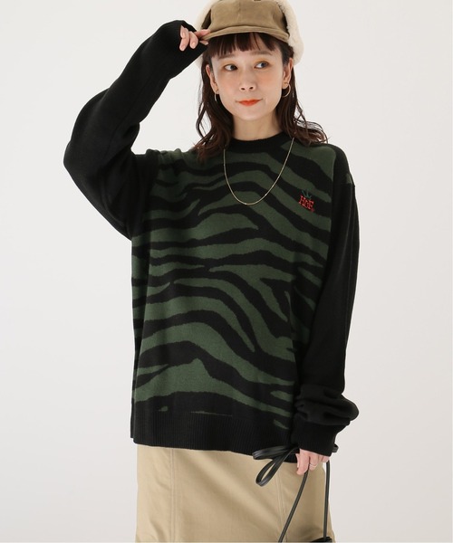 HUF(ハフ)の「【HUF / ハフ】CROWN SWEATER(ニット/セーター・レディース・グリーン・FREE)」の1枚目の写真