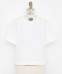 極美品☆Drawer ドゥロワー　コットンリボンショートスリーブシャツ　36 極美品☆Drawer ドゥロワー コットンリボンショートスリーブシャツ 36