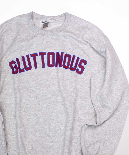 GLUTTONOUS(グルトン)の「【GLUTTONOUS/グルトン】ビックシルエット カレッジロゴトレーナー(スウェット・メンズ・ブラック/ホワイト/杢グレー・XL/L/M)」の4枚目の写真