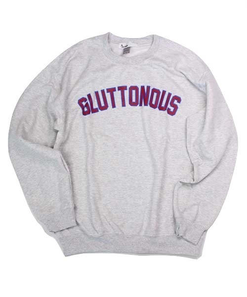 GLUTTONOUS(グルトン)の「【GLUTTONOUS/グルトン】ビックシルエット カレッジロゴトレーナー(スウェット・メンズ・ブラック/ホワイト/杢グレー・XL/L/M)」の7枚目の写真