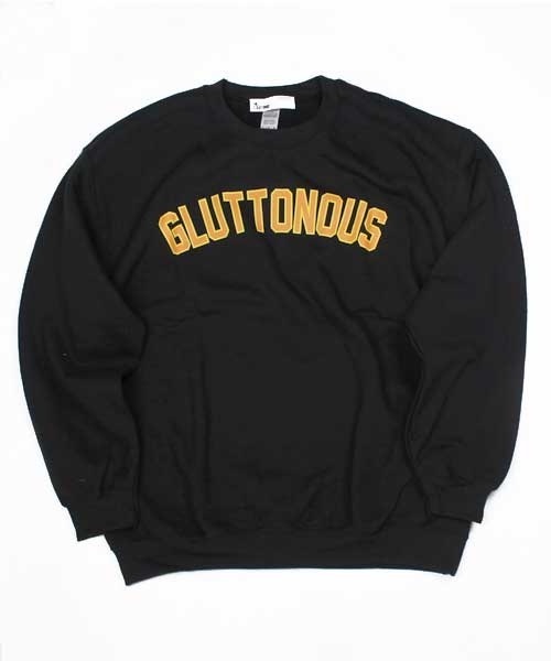 GLUTTONOUS(グルトン)の「【GLUTTONOUS/グルトン】ビックシルエット カレッジロゴトレーナー(スウェット・メンズ・ブラック/ホワイト/杢グレー・XL/L/M)」の8枚目の写真