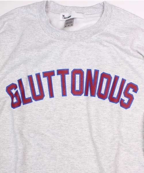 GLUTTONOUS(グルトン)の「【GLUTTONOUS/グルトン】ビックシルエット カレッジロゴトレーナー(スウェット・メンズ・ブラック/ホワイト/杢グレー・XL/L/M)」の15枚目の写真